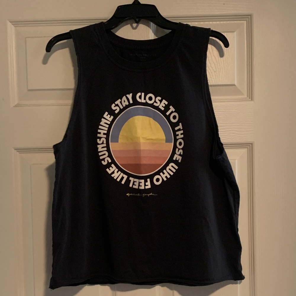 Spiritual Gangster Black Sleeveless Graphic Tee